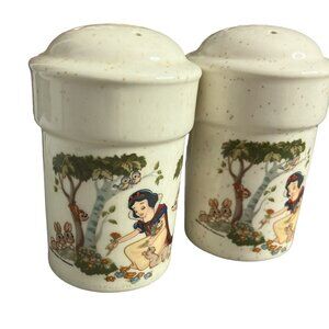 Vintage Treasure Craft Walt Disney Snow White Salt & Pepper‎ Shakers USA Made